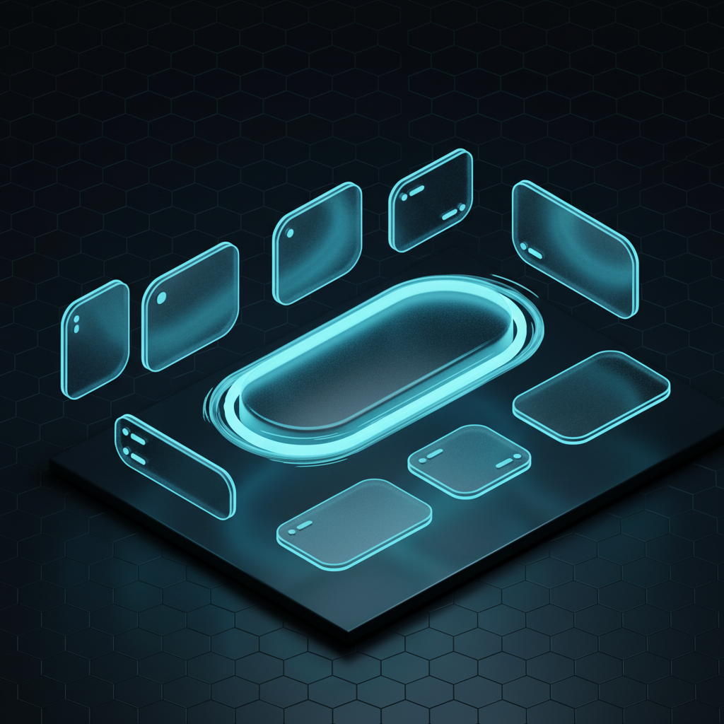 A liquid-glass UI pass: snake borders, noise, conic gradients