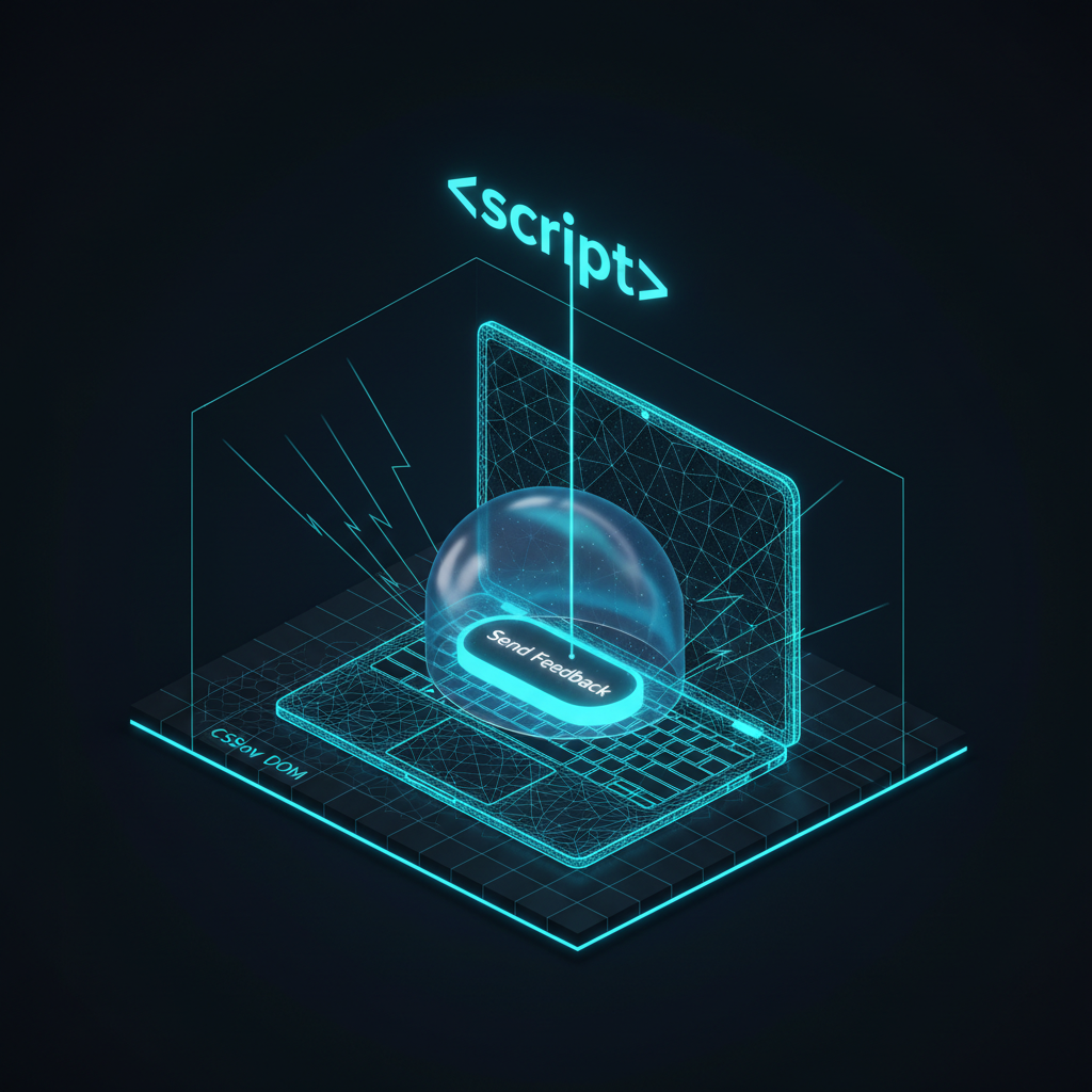 A one-line embed: rebuilding the feedback widget in vanilla JS
